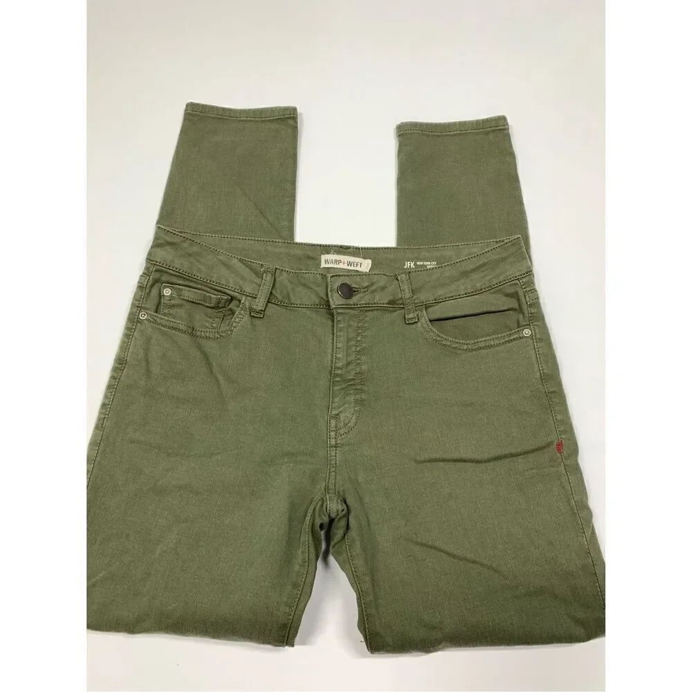 006 Warp + Weft JFK New York City Skinny Green jean size 29x29